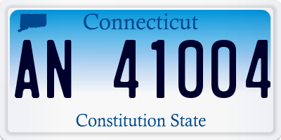 CT license plate AN41004