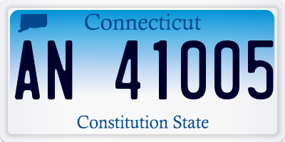 CT license plate AN41005