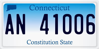 CT license plate AN41006