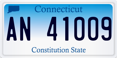 CT license plate AN41009