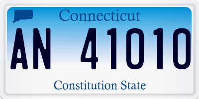CT license plate AN41010