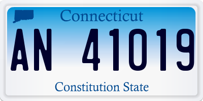CT license plate AN41019