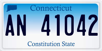 CT license plate AN41042