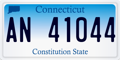 CT license plate AN41044