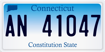 CT license plate AN41047