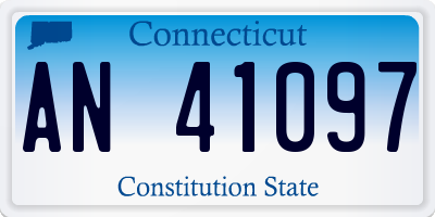 CT license plate AN41097