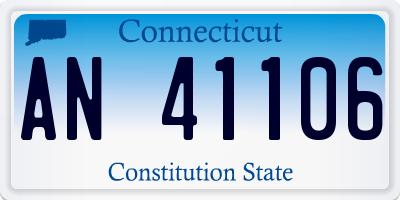 CT license plate AN41106