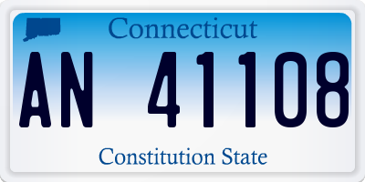 CT license plate AN41108