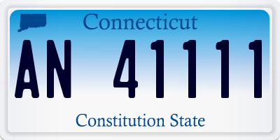 CT license plate AN41111