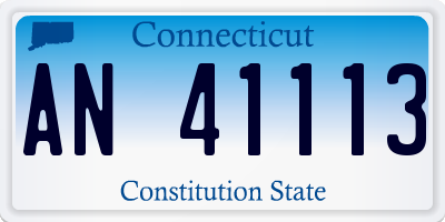 CT license plate AN41113