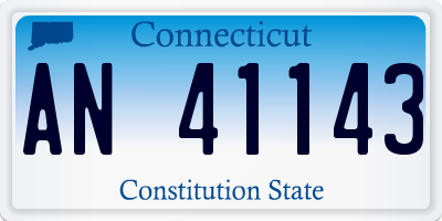 CT license plate AN41143