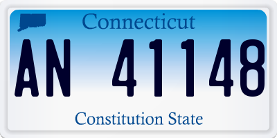 CT license plate AN41148