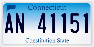 CT license plate AN41151