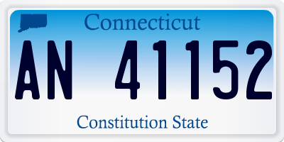 CT license plate AN41152
