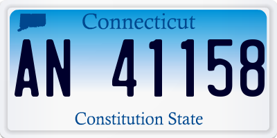 CT license plate AN41158