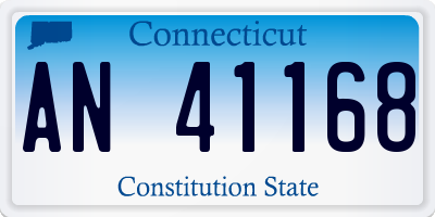 CT license plate AN41168