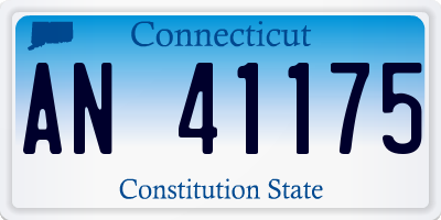 CT license plate AN41175