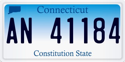 CT license plate AN41184