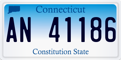 CT license plate AN41186