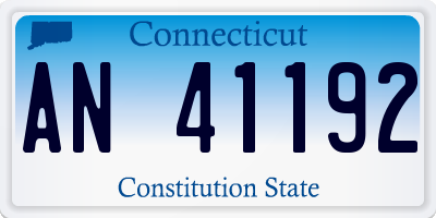 CT license plate AN41192
