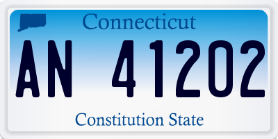 CT license plate AN41202