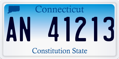 CT license plate AN41213
