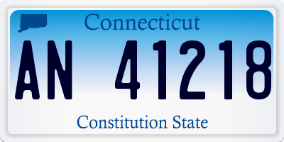 CT license plate AN41218