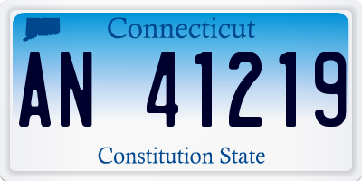 CT license plate AN41219