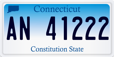 CT license plate AN41222