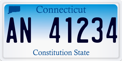 CT license plate AN41234