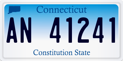 CT license plate AN41241