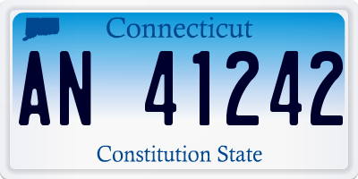 CT license plate AN41242