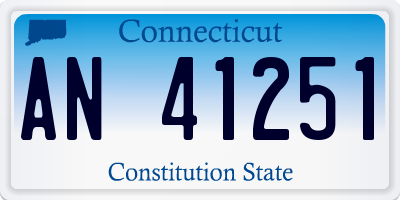 CT license plate AN41251