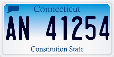 CT license plate AN41254