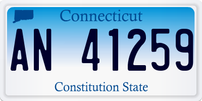 CT license plate AN41259