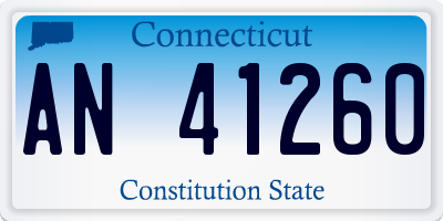 CT license plate AN41260