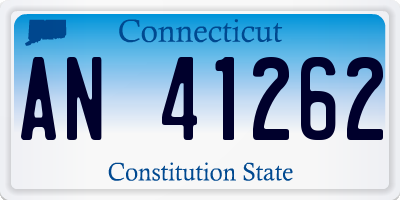 CT license plate AN41262