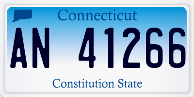 CT license plate AN41266
