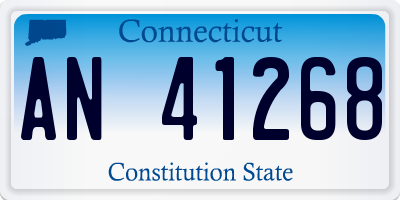 CT license plate AN41268