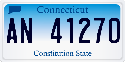 CT license plate AN41270