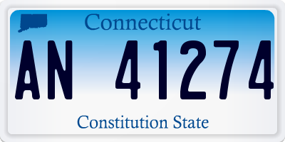 CT license plate AN41274