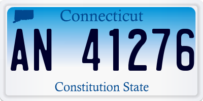 CT license plate AN41276