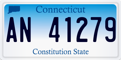 CT license plate AN41279