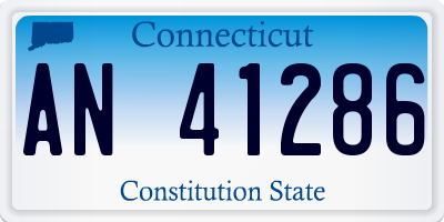 CT license plate AN41286