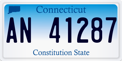 CT license plate AN41287