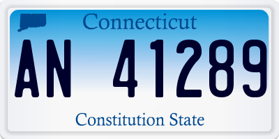 CT license plate AN41289