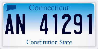 CT license plate AN41291