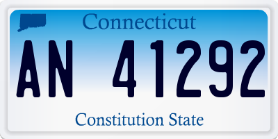 CT license plate AN41292