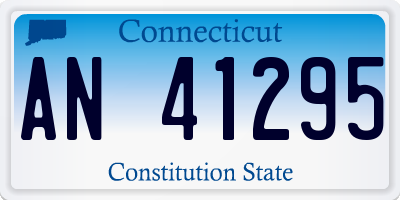 CT license plate AN41295