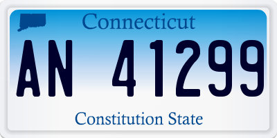 CT license plate AN41299